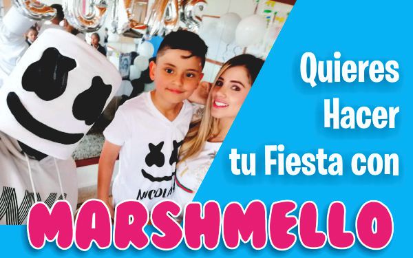 fiestas para niños con DJ Marshmello minitecas recreacionistas eventos