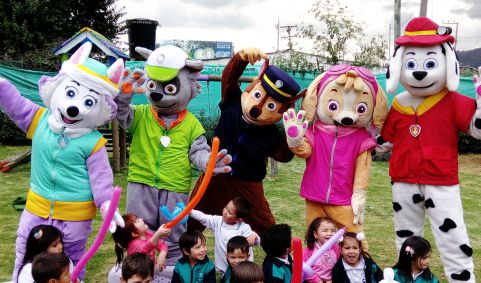 fiestas con personajes de paw patrol en bogota chase marshall skye mighty pups eventos fiestas infantiles y de cumpleaños