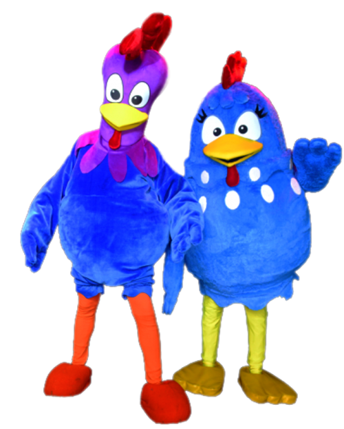show personajes gallina pintadita recreacionistas personajes