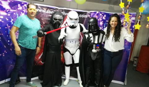 show star wars personajes bogota animacion cumpleaños para niños rey darth vader baby yoda animacion